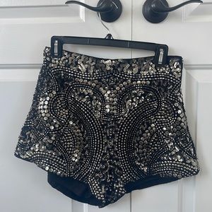 Studded sequin ZARA shirts size small black and silver